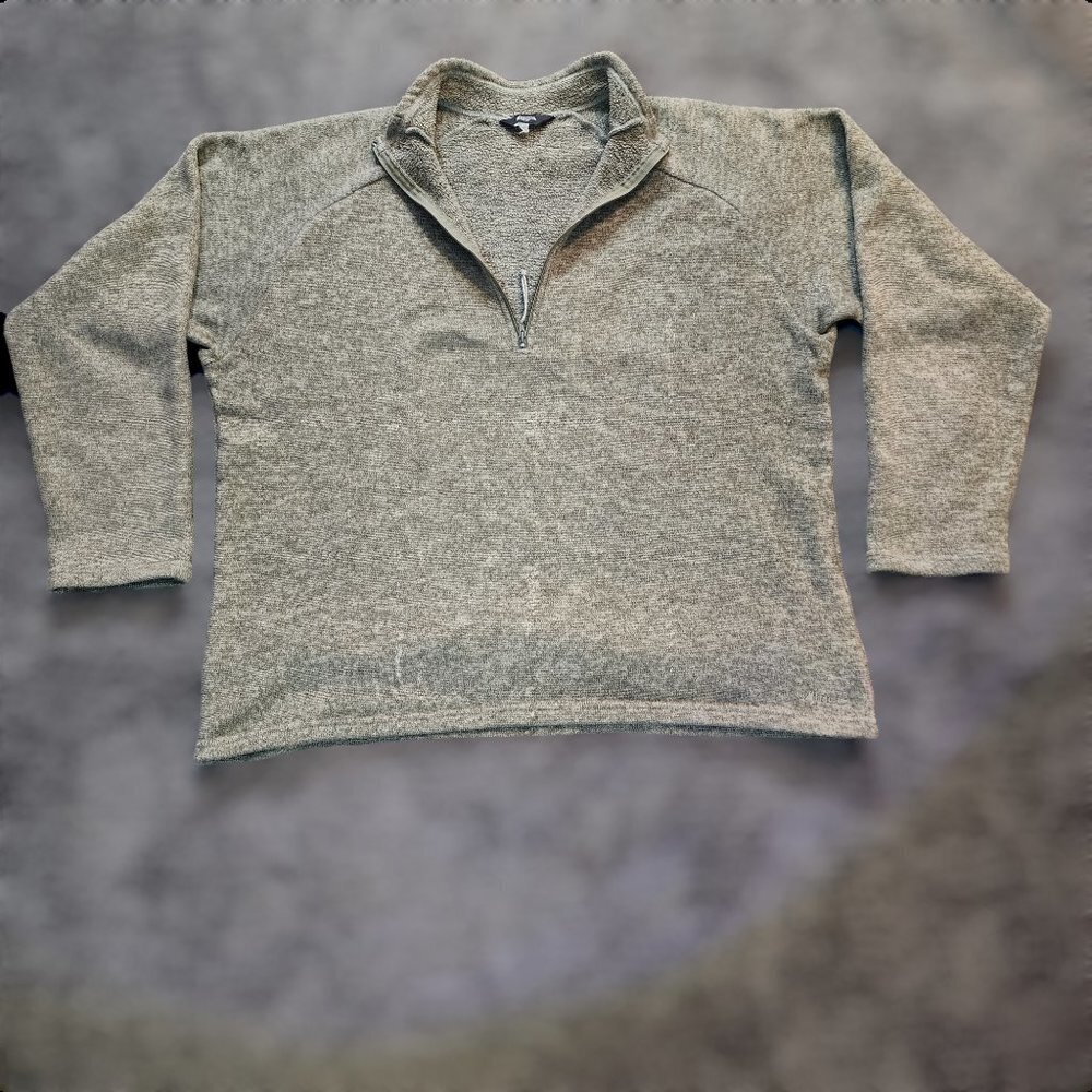 Mountain Equipment Polartec Long Sleeve Fleece Jumper Adult Large Zip Brown Mens